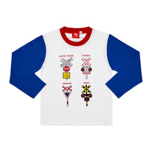 画像をギャラリービューアに読み込む, 世界の踏切Tシャツロング100.110.120.130cm