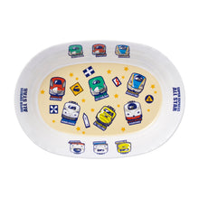 画像をギャラリービューアに読み込む, 7月9日発売予定_新幹線&標識メラミン食器 カレー皿(水色.黄色)