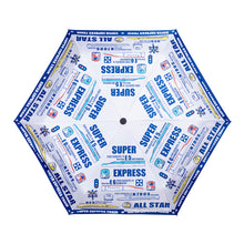 Load image into Gallery viewer, キッズ晴雨兼用折りたたみ傘 (新幹線&鉄道標識.踏切)