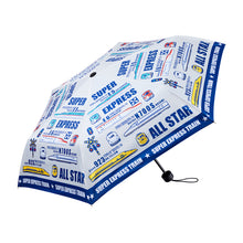 Load image into Gallery viewer, キッズ晴雨兼用折りたたみ傘 (新幹線&鉄道標識.踏切)