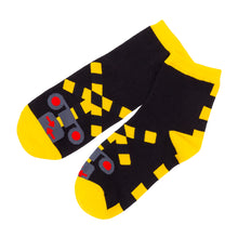 画像をギャラリービューアに読み込む, TETSUDO SMILE SOCKSおとな(踏切黒.踏切ボーダー.つり革)