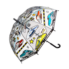 画像をギャラリービューアに読み込む, キッズビニール傘(新幹線ドーム型.踏切)