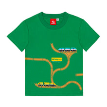 画像をギャラリービューアに読み込む, moku TRAIN Tシャツレール柄