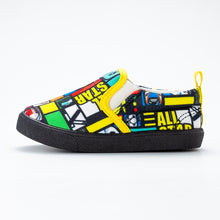 画像をギャラリービューアに読み込む, 新幹線ブロック柄スリッポン 14-19cm