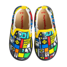 画像をギャラリービューアに読み込む, 新幹線ブロック柄スリッポン 14-19cm